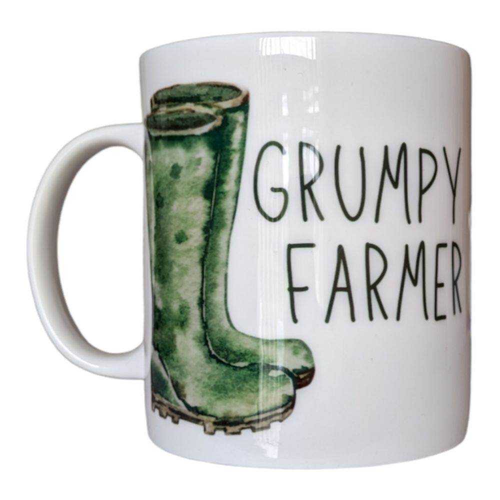 Green Farmer Wellies Mug - Grumpy Farmer – Berryhills Homeware & Gifts