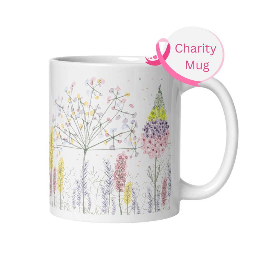 breast cancer awareness charity mug mindful meadow survivor women gift coffee tea mug