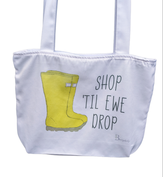 farming - wellies - hunter wellies - tote bag - farm wife - womens farming gift