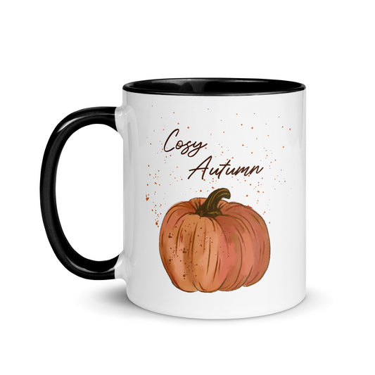 farming - gift bone china mug - hello autumn - farmhouse country kitchen decor - fall season - Halloween decor - acorns leaves September October birthday country living