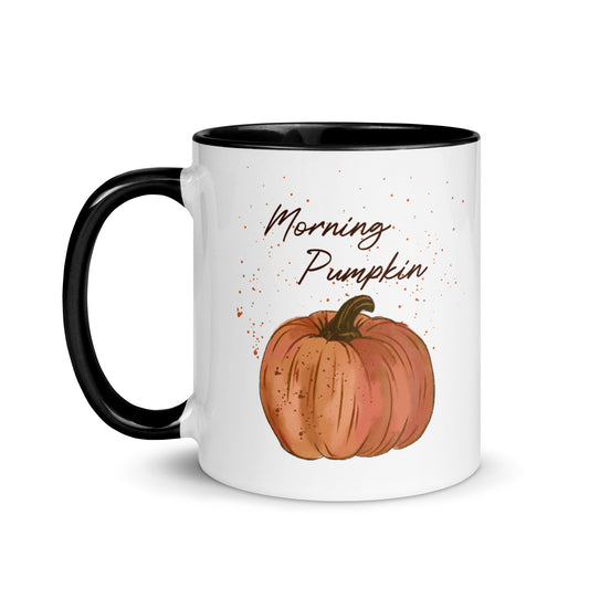 farming - gift bone china mug - hello autumn - farmhouse country kitchen decor - fall season - Halloween decor - acorns leaves September October birthday country living